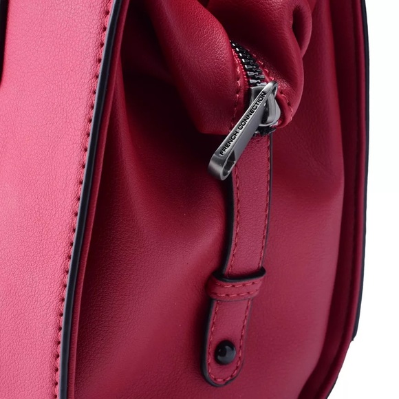 NEW French Connection Artemis Knotted Top Handle Crossbody in Cognac - Picture 2 of 5